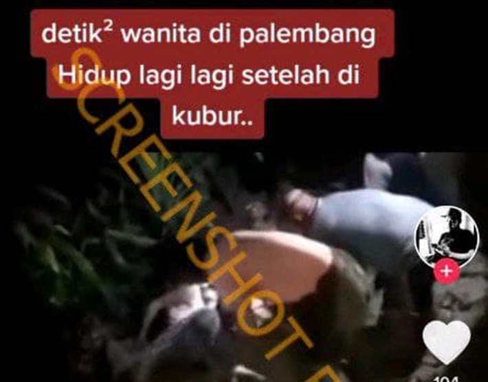 [HOAKS atau FAKTA]: Viral Wanita di Palembang Hidup lagi Setelah Dikubur