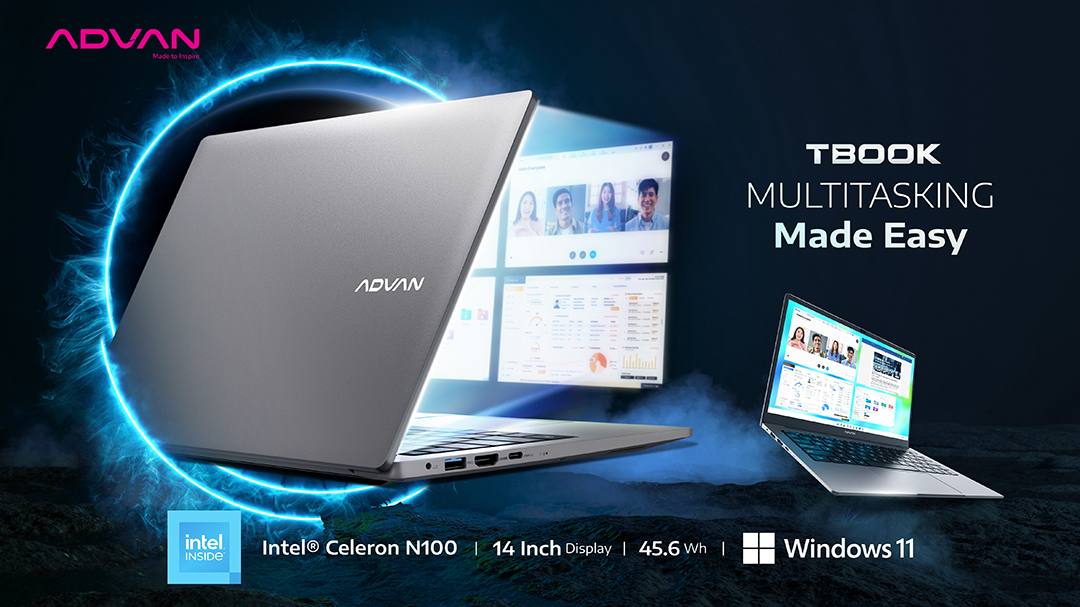 ADVAN TBOOK dengan Intel Celeron N100 Quadcore, Performa Mumpuni untuk Multitasking