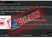 [HOAKS atau FAKTA]: FIFA Bagikan Kuota Internet 50 GB Gratis untuk Nonton Piala Dunia