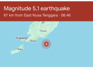 Gempa Magnitudo 5,1 Guncang Timor Tengah Selatan, BMKG Pastikan Tidak Berpotensi Tsunami
