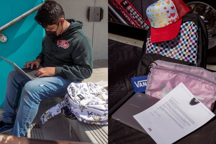 Pelajar mendapatkan laptop Samsung Chromebook. (Foto Hypebeast) .jpg