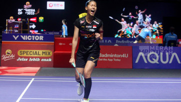 Indonesia Open 2025: Tunggal Putri Indonesia Putri KW Kalahkan Supanida Katethong  