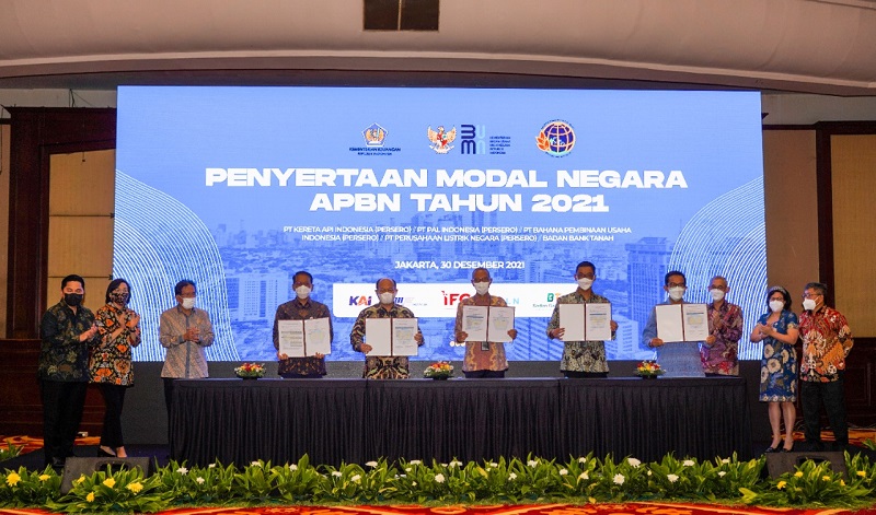 Pencairan PNM bagi BUMN. (Foto: PT KA)