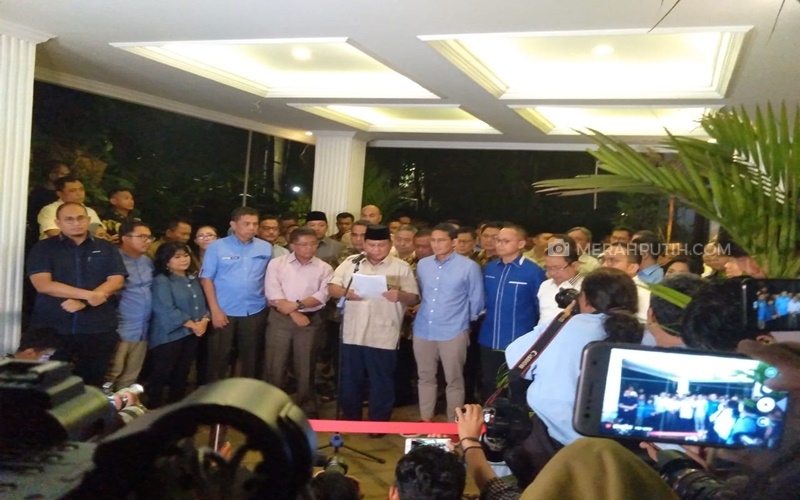  Prabowo: Koalisi Indonesia Adil Makmur Bubar