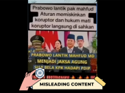[HOAKS atau FAKTA] : Prabowo Lantik Mahfud Md jadi Jaksa Agung untuk Berantas Pejabat yang Korupsi