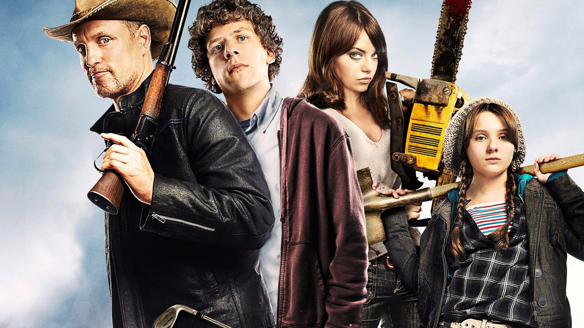 Karakter Utama Zombieland, (dari kiri) Tallahassee, Columbus, Witchita, dan Little Rock (Sumber: Dreamliner)
