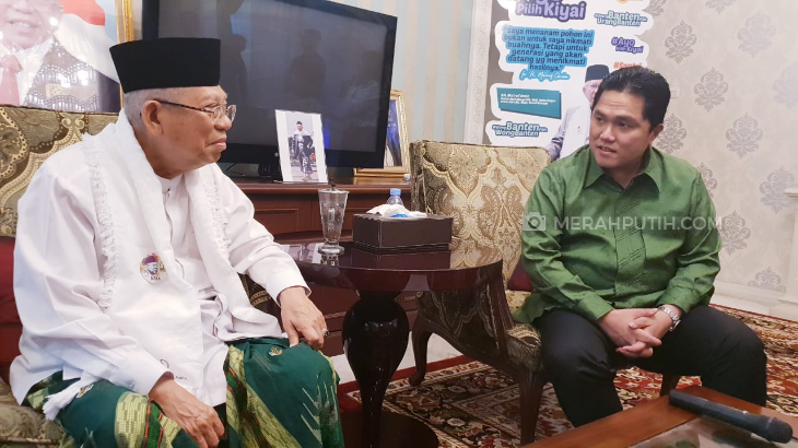 Kiai Ma'ruf bersama Ketua TKN Erick Thohir