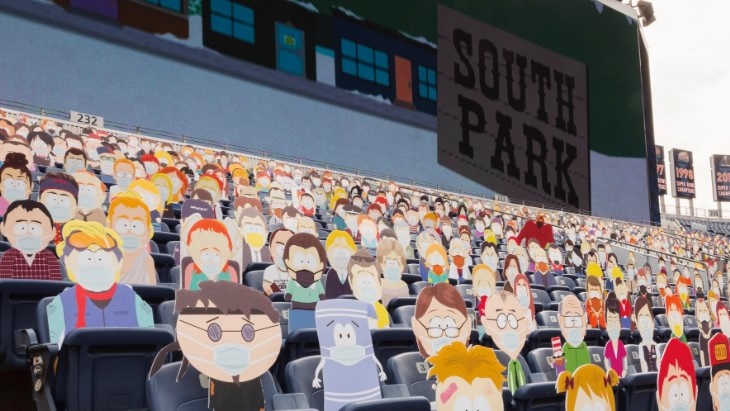 Ribuan Papan Karton 'South Park' Jadi Penonton di Stadion Denver Broncos