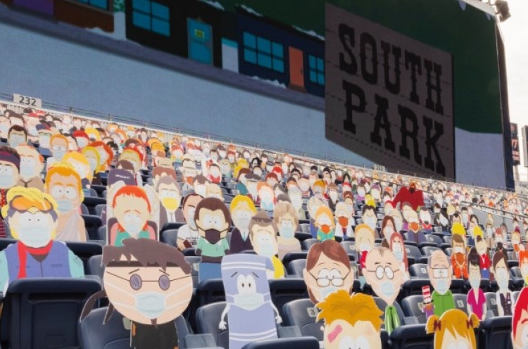 Ribuan Papan Karton 'South Park' Jadi Penonton di Stadion Denver Broncos
