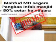 [HOAKS atau FAKTA]: 50 Persen Infak Masjid Disetor ke Negara