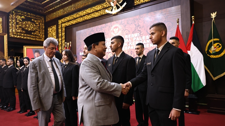 Prabowo Terima 22 Mahasiswa Palestina untuk Belajar di Unhan
