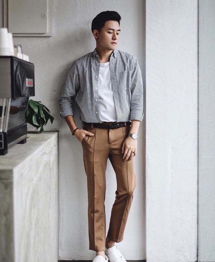 Eggy Alexander dengan gaya kemeja flanel. (Foto: istylei.id)