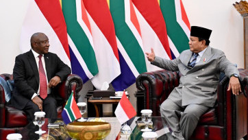 Momen Akrab Presiden Prabowo Terima Kunjungan Presiden Afrika Selatan Cyril Ramaphosa 