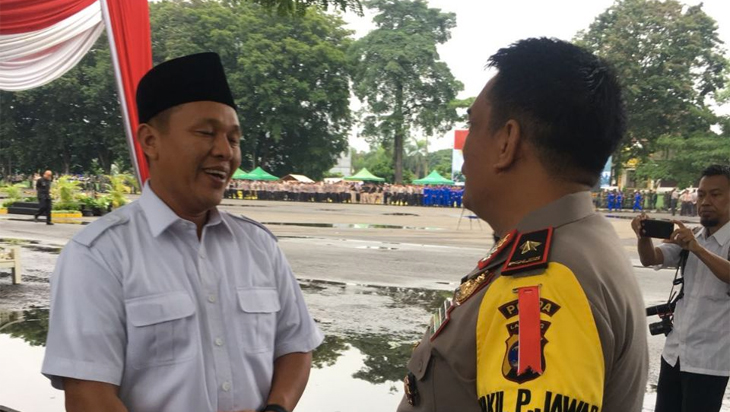 Diberitakan Terjaring OTT KPK, Bupati Lampung Tengah Hadiri Apel Siaga