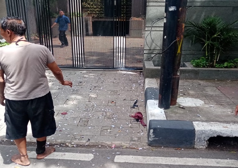 Petasan yang diledakan di Markas KAMI. (Foto: Kanugrahan).