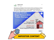 [HOAKS atau FAKTA]: PLN Gratiskan Tarif Listrik untuk Warga Tak Mampu