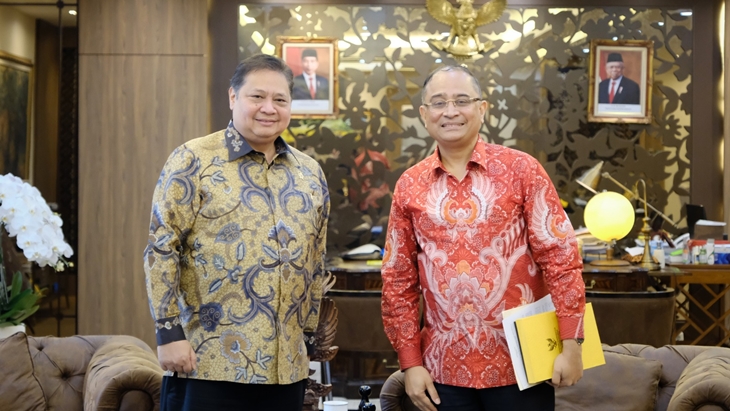 Bertemu Airlangga, Dubes India Ungkap Kesiapan Cukupi Kebutuhan Beras Indonesia