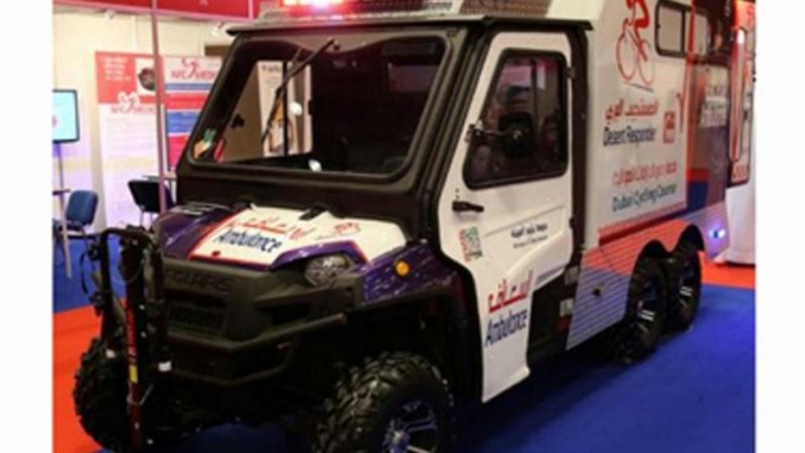 (Foto 3) Ambulans yang dapat melintas di jalur off road. Foto by emirates247