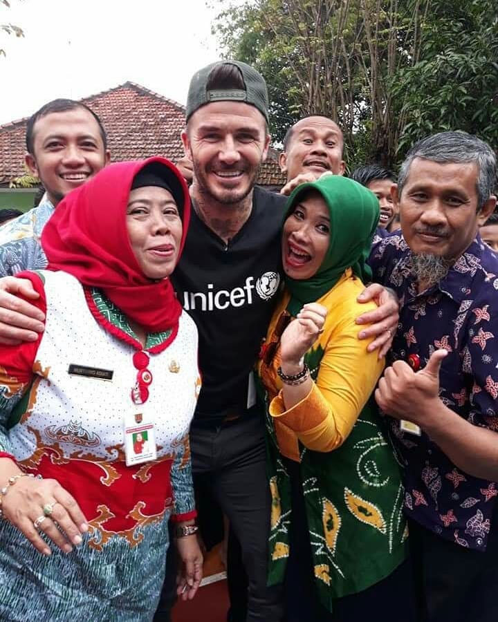 David Beckham saat di Semarang (Sumber/Instagram)