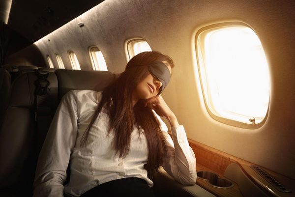sleeping in airplane