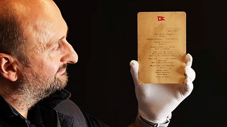 Dilelang Rp1,3 Miliar, Menu First Class dari Kapal Titanic
