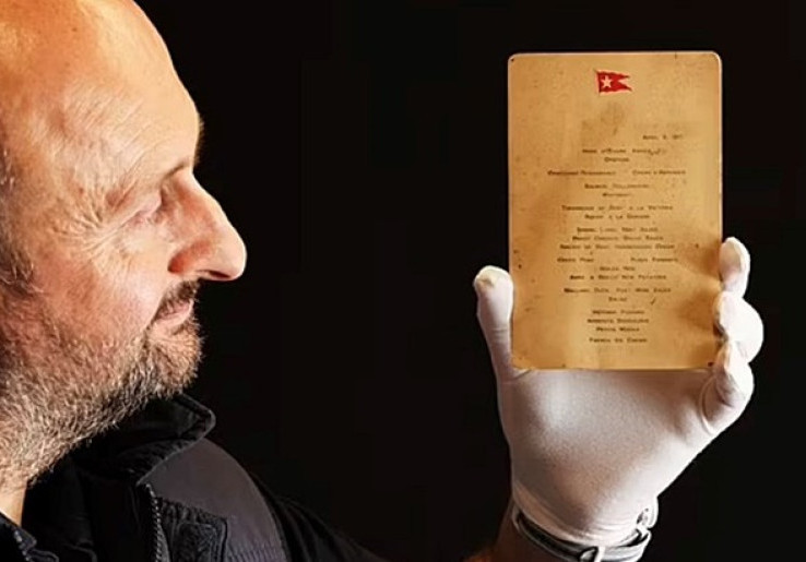 Dilelang Rp1,3 Miliar, Menu First Class dari Kapal Titanic