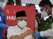 Disuntik Dosis Kedua, Wapres Ajak Lansia Tak Takut Vaksin COVID-19
