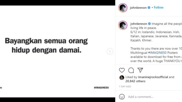 'Dear John', Konser Tribute untuk Rayakan Ulang Tahun John Lennon ke-81