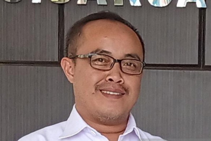   Kepala Stasiun Meteorologi BMKG Citeko, Cisarua, Kabupaten Bogor, Jawa Barat, Asep Firman Ilahi. (M Fikri Setiawan)