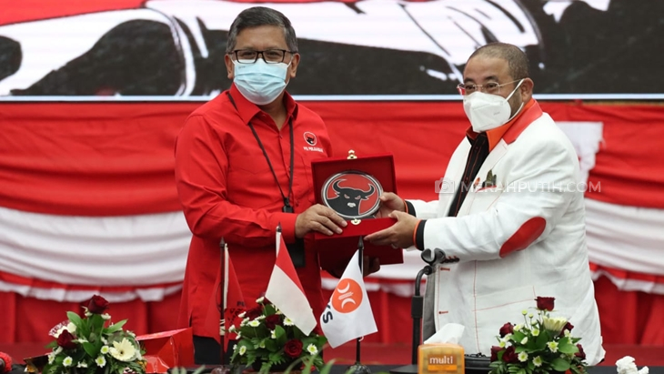  DPP PKS saat berkunjung ke kantor pusat PDI Perjuangan di Jalan Dipenogoro, Jakarta Pusat, Selasa (27/4).  (Foto: MP/Ponco Sulaksono)