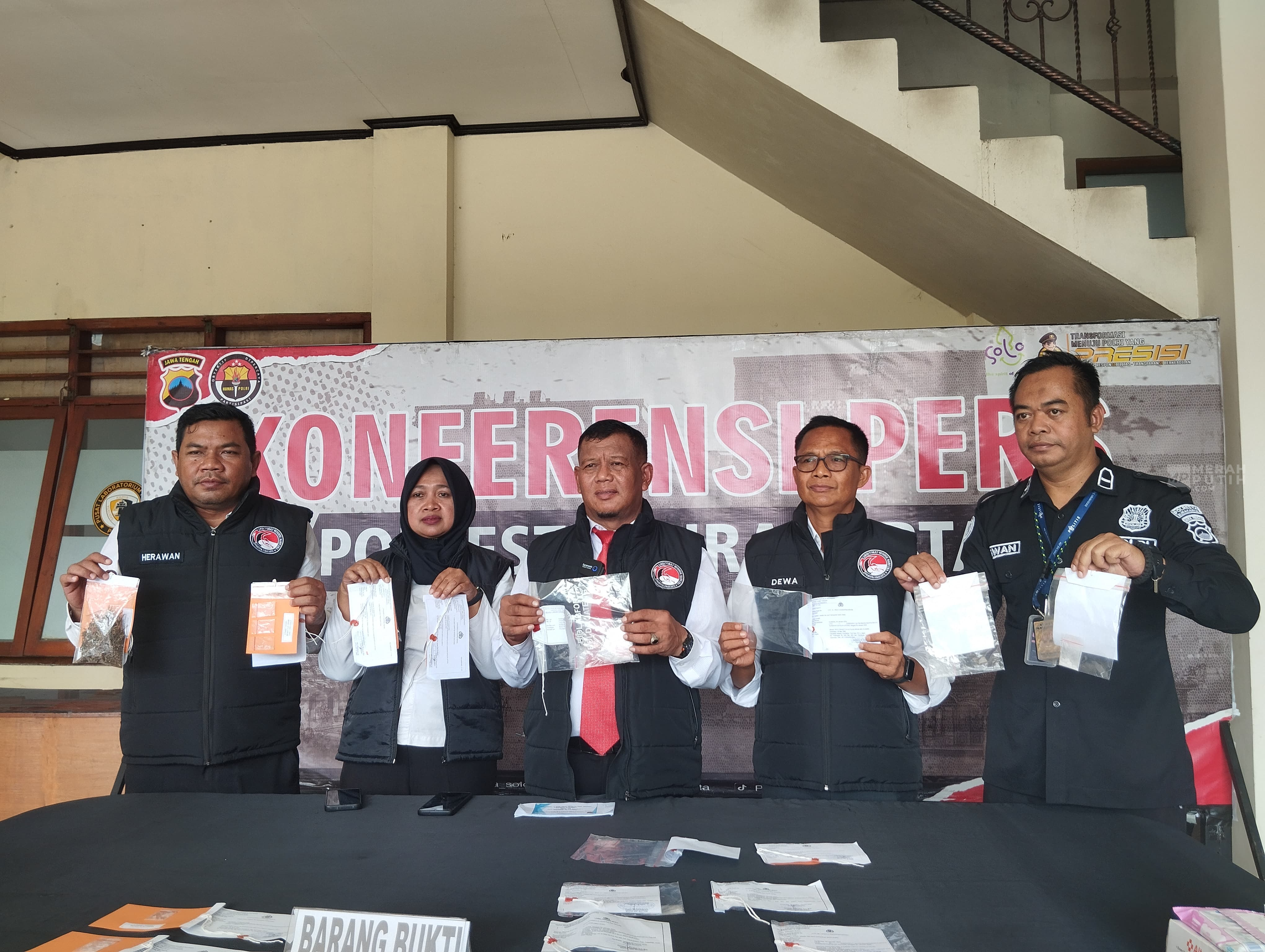 Awal 2025, Polresta Surakarta Ungkap 18 Kasus Narkoba dan Tangkap 24 Tersangka