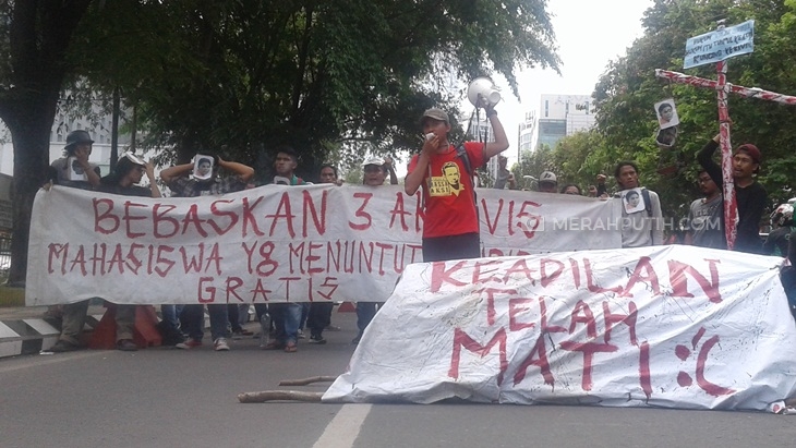 Germasu Minta Tiga Mahasiswa dan Satu Warga Dibebaskan