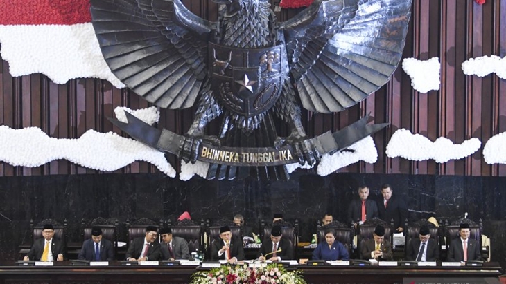 Sidang Paripurna MPR di Kompleks Parlemen, Senayan, Jakarta, Kamis (3/10/2019). (ANTARA FOTO/Nova Wahyudi)