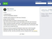 [HOAKS atau FAKTA]: Tim Medis Lupa Jenis Vaksin yang Diberikan, Sertifikat Harus Disimpan