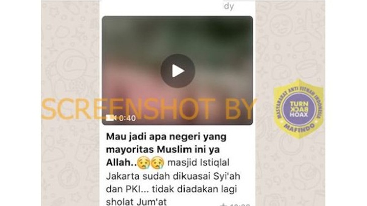 [HOAKS atau FAKTA]: Masjid Istiqlal Tak Gelar Salat Jumat akibat Dikuasai PKI