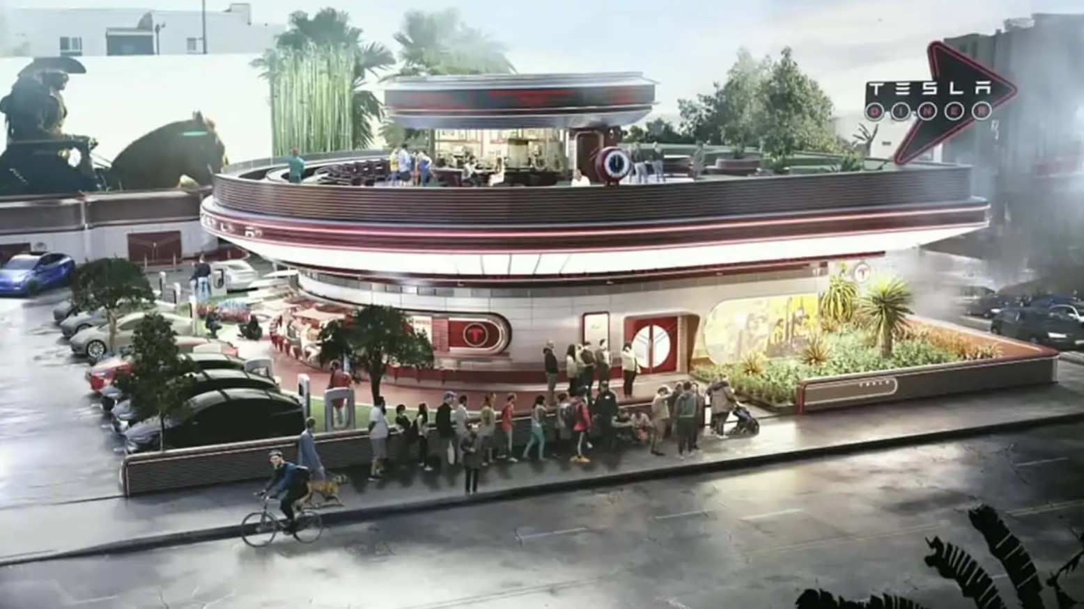 Tesla akan Bangun Restoran dan Teater Drive-In di Santa Monica