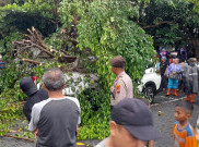 3 Mobil Tertimpa Pohon Tumbang, 2 Pengendara Motor Dilarikan ke Rumah Sakit di Solo