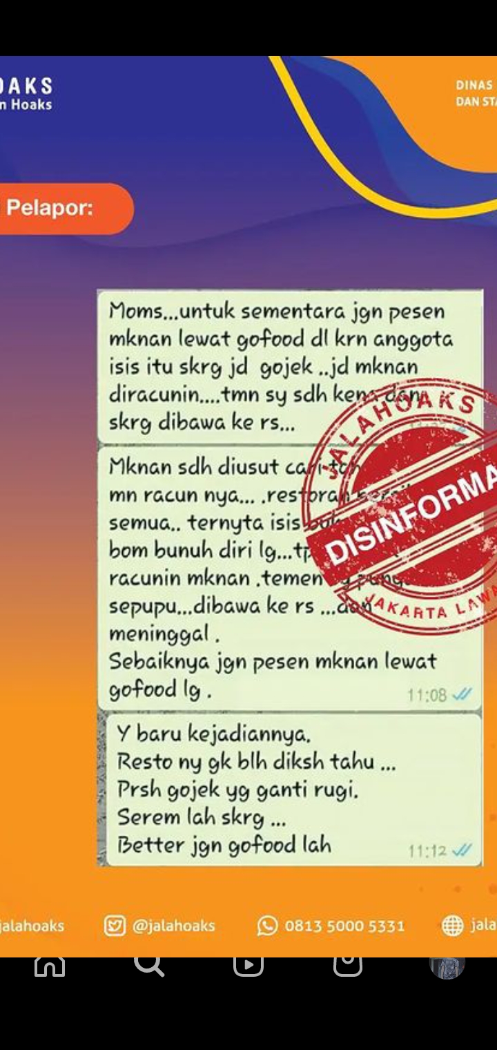 Tangkapan layar hoaks. 