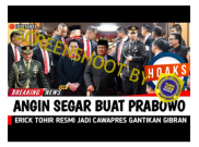 [HOAKS atau FAKTA]: Gibran Mundur Sebagai Cawapres Prabowo