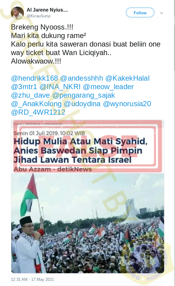 Tangkapan layar konten menyesatkan. (Foto: Mafindo)