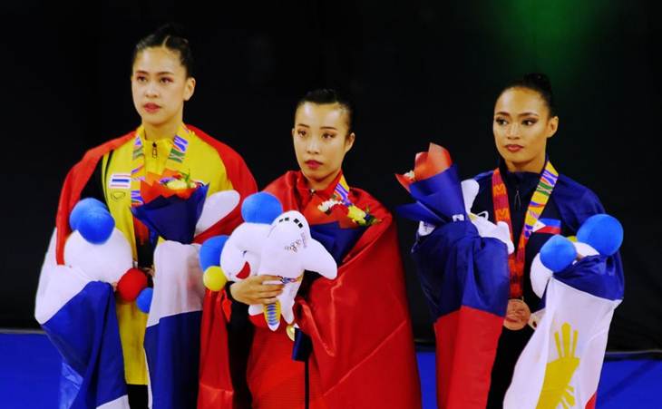 Vietnam peroleh emas dalam cabang senam aerobik, Thailan dengan perak, dan Philipna mendapat perunggu. (Foto: twitter.com/The2019SEAGames)