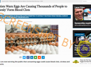 [HOAKS atau FAKTA: Makan Telur Dapat Menyebabkan Stroke dan Penyakit Jantung