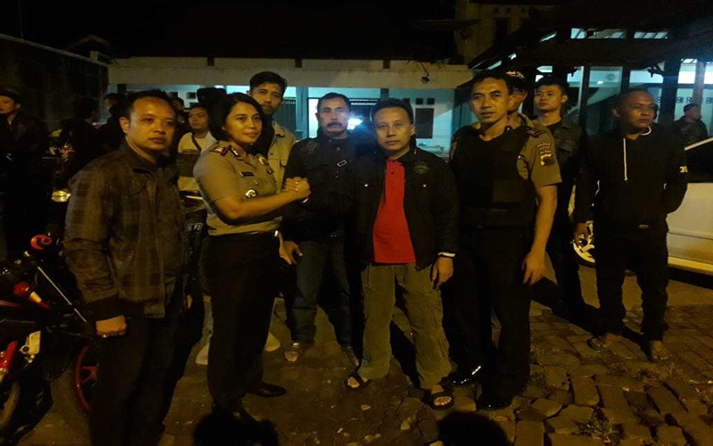 Kapolres Wonogiri AKBP Uri Nartanti bersama jajaran di Rumah Sakit dr Oen Solo
