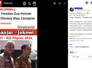 [HOAKS atau FAKTA]: Jokowi Jadi Cawapres Ganjar di Pemilu 2024