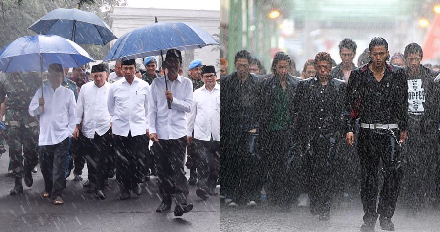 Ngakak, Foto Momen Tokoh-tokoh Politik ini Mirip Adegan Film