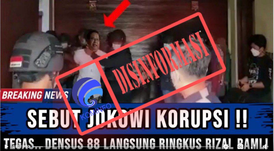 [HOAKS atau FAKTA]: Rizal Ramli Diringkus Polisi Akibat Sebut Jokowi Korupsi
