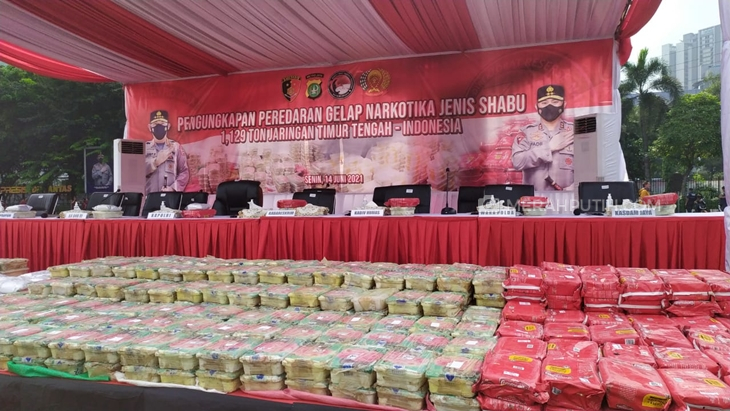 Sabu-Sabu 1,1 Ton yang Dibongkar Polisi Dikendalikan Napi di Lapas Cilegon