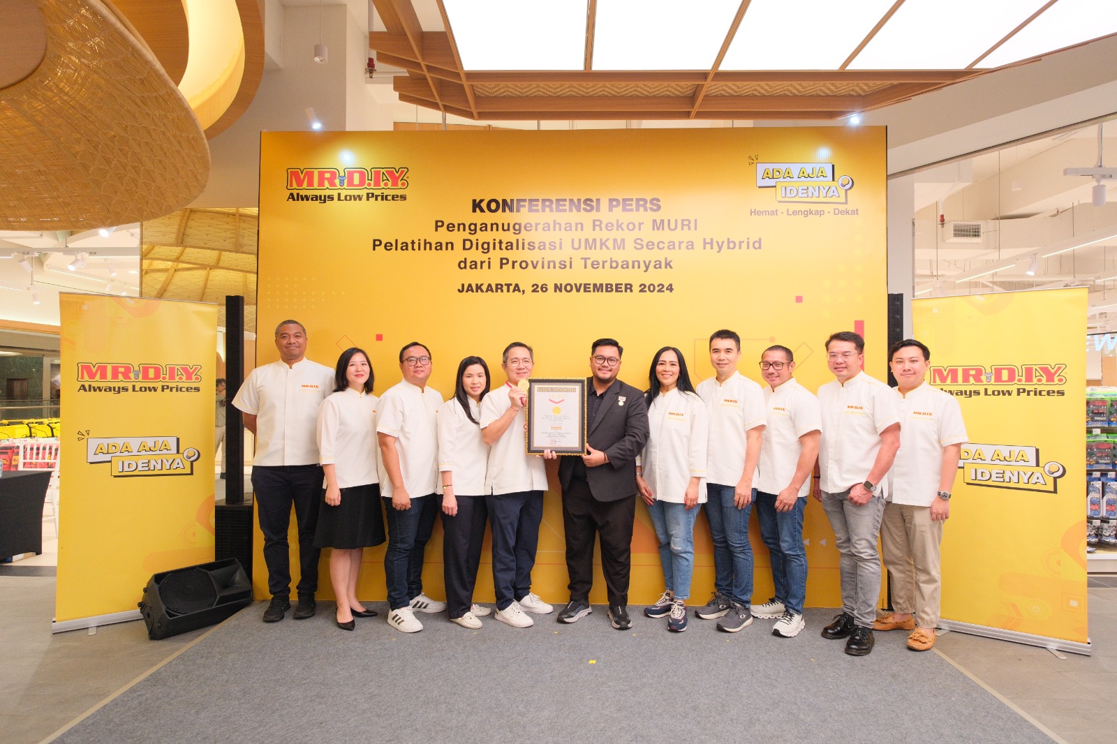 MR.DIY Raih Rekor Muri, Sukses Hadirkan Pelatihan Digitalisasi UMKM dari Provinsi Terbanyak