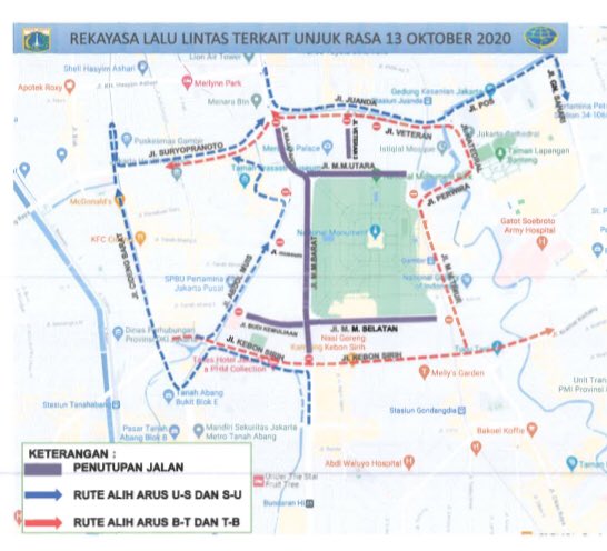 PA 212 Cs Demo, Polda Metro Rekayasa Lalu Lintas di Sekitar Istana Negara