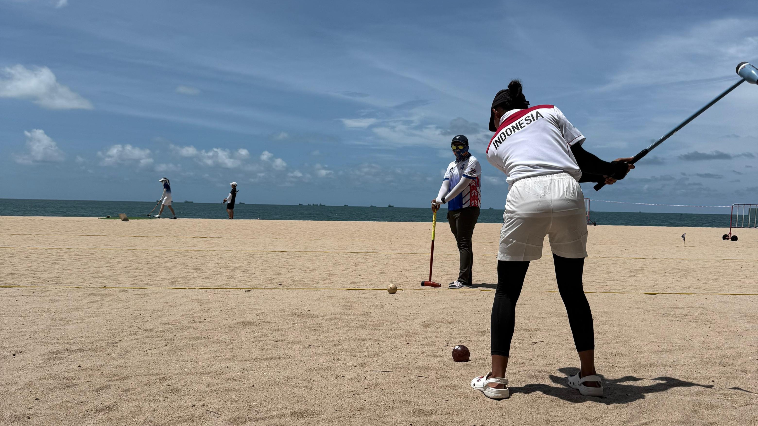 Pemain Tim Woodball Indonesia di World Cup Beach Woodball Championship 2025